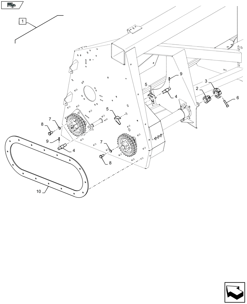 Схема запчастей Case IH 2608XR - (58.224.910) - HEADER DRIVE REPAIR KIT (58) - ATTACHMENTS/HEADERS