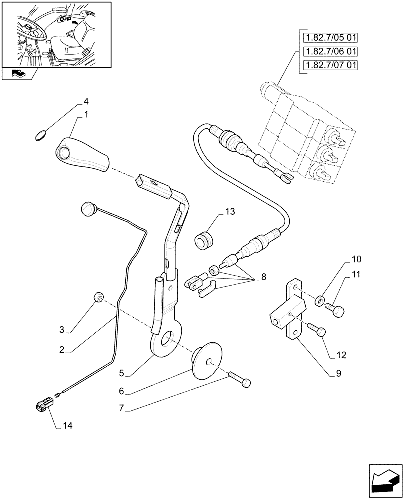 Схема запчастей Case IH FARMALL 105V - (1.92.82/03[06]) - THREE REMOTE VALVES WITH FLOW DIVIDER, CONTROL LEVER (VAR. 330391 – 332139 – 332140 – 332141 – 333391 – 336391 / 743526; VAR. 331391 – 332145 – 332146 - 334391 / 743527) (10) - OPERATORS PLATFORM/C