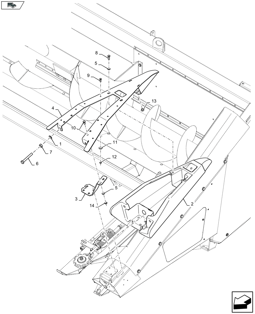 Схема запчастей Case IH 2608XR - (58.130.155) - END DIVIDER, LH & RH - C585 (58) - ATTACHMENTS/HEADERS