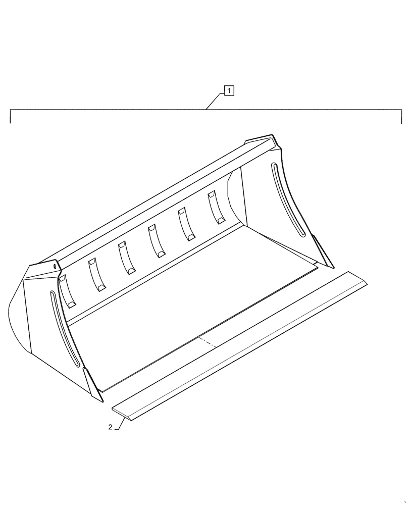 Схема запчастей Case IH L735 - (82.300.200) - VAR - 717432006 - BUCKET, 87", STD, HC, EU (82) - FRONT LOADER & BUCKET