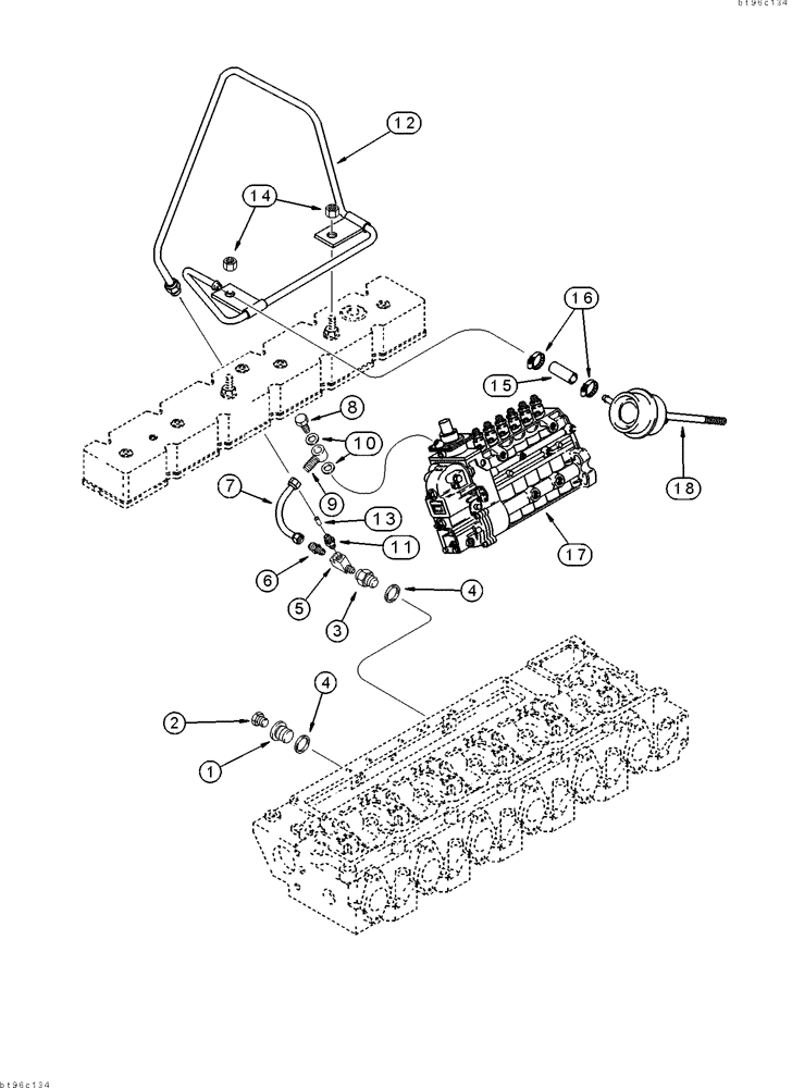 Схема запчастей Case IH 2155 - (3-03C) - ANEROID AND WASTEGATE SYSTEM, 6TA-830 EMISSIONS CERT. ENGINE, COTTON PICKER S/N JJC0156230 AND AFTER (02) - FUEL SYSTEM