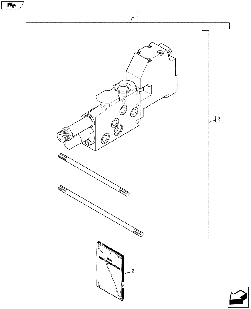 Схема запчастей Case IH MAGNUM 180 - (88.035.01) - DIA KIT, MID MOUNT VALVE 3RD SECTION POST AND CONTINUOUSLY VARIABLE T TRANSMISSION (88) - ACCESSORIES