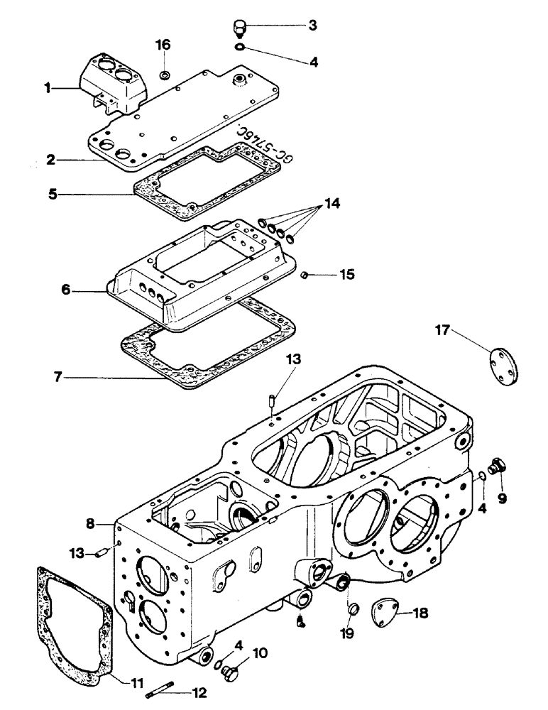 Схема запчастей Case IH 733 - (07-47) - TRANSMISSION CASE AND COVER (04) - Drive Train