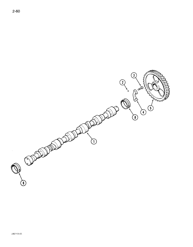 Схема запчастей Case IH 1844 - (2-60) - CAMSHAFT 6TA-830 ENGINE (01) - ENGINE