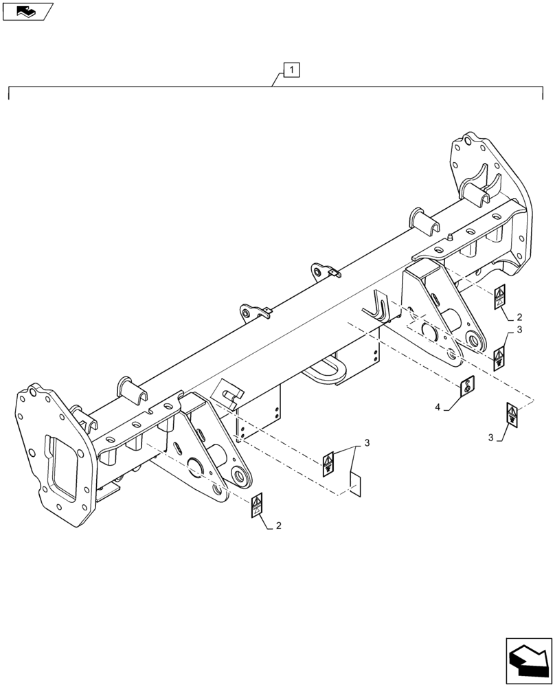 Схема запчастей Case IH 7230 - (25.400.AD[01]) - VAR - 425215, 425272, 425273, 425399, 425402, 425431, 722774, 722775, 722776 - FRONT AXLE, BEAM (25) - FRONT AXLE SYSTEM