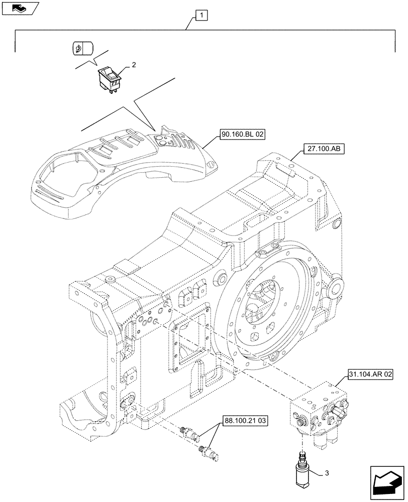 Схема запчастей Case IH MAXXUM 120 - (88.100.21[05]) - DIA KIT - CREEPER FOR TRANSMISSION 24X24/16X16 - ELECTRICAL SYSTEM (88) - ACCESSORIES