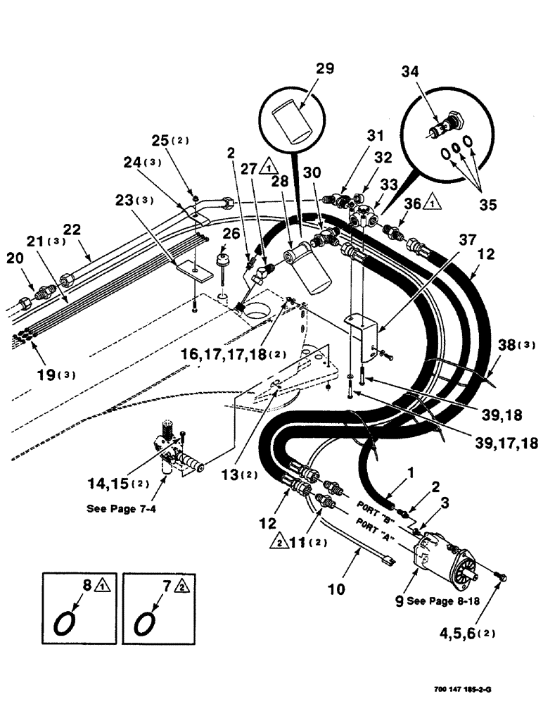 Схема запчастей Case IH SC416 - (8-12) - HYDRAULIC DRIVE ASSEMBLY, SC416D, REAR (08) - HYDRAULICS