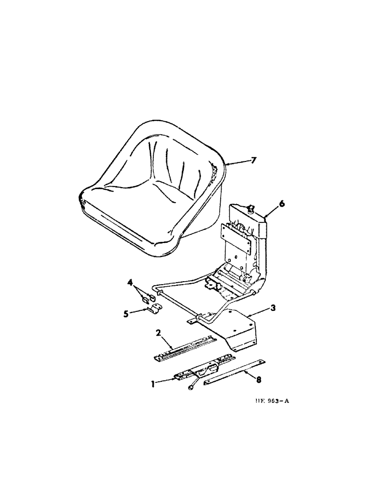 Схема запчастей Case IH 210 - (M-02[A]) - SEAT, OPERATORS PLATFORM AND MISCELLANEOUS, OPERATORS SEAT, BOSTRUM (10) - OPERATORS PLATFORM