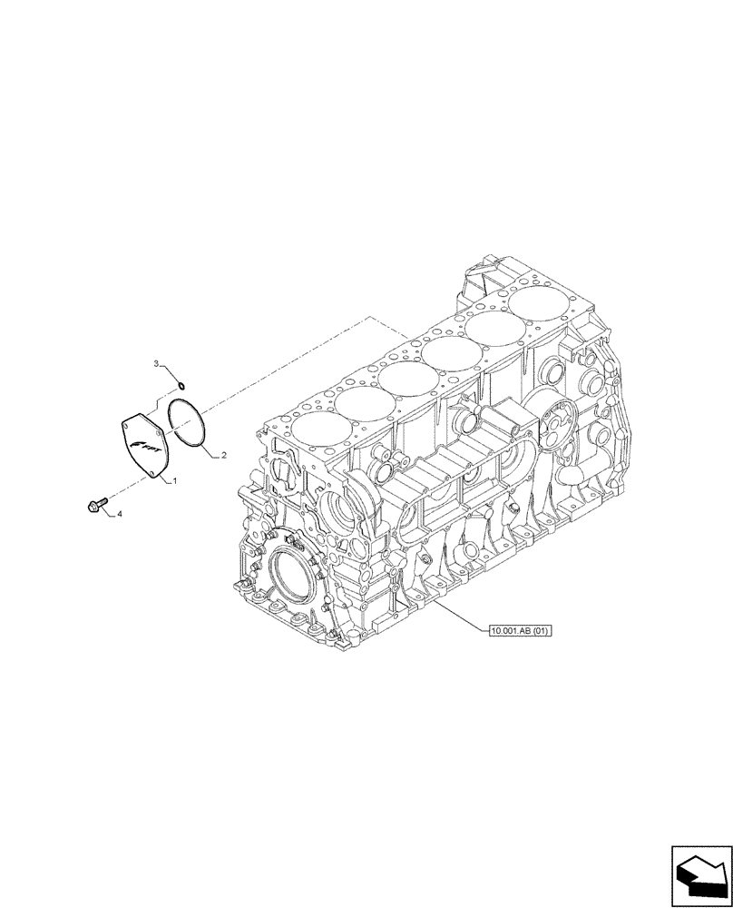 Схема запчастей Case IH F2CFA613A E001 - (10.450.AA) - AIR COMPRESSOR (10) - ENGINE