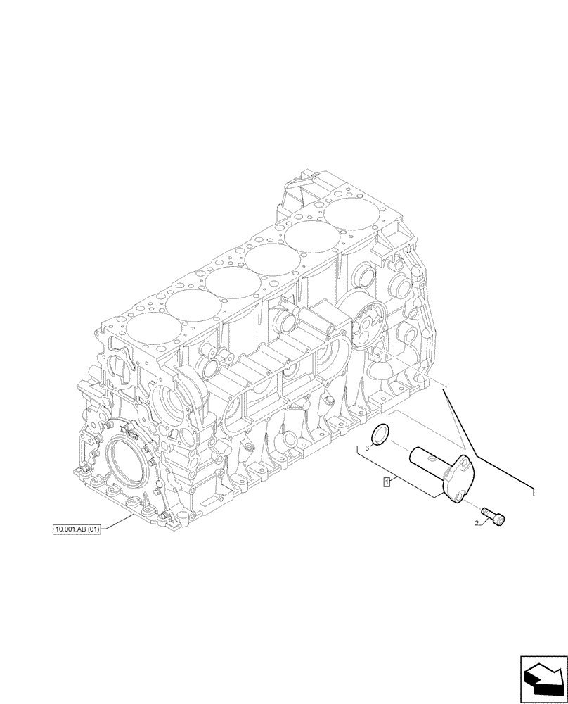 Схема запчастей Case IH F2CFA613A E001 - (10.304.AM) - OIL PRESSURE VALVE (10) - ENGINE