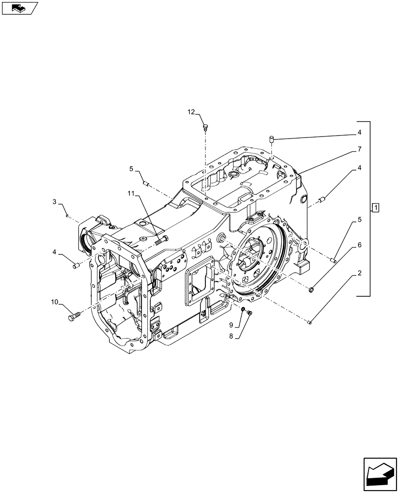 Схема запчастей Case IH MAXXUM 110 - (21.118.AF[01]) - VAR - 390283 - TRANSMISSION HOUSING PLUG PIN (21) - TRANSMISSION