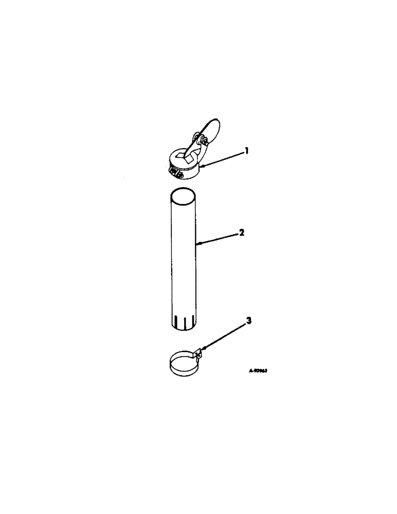 Схема запчастей Case IH 2544 - (N-14) - PARTS ACCESSORIES AND ATTACHMENTS, EXHAUST PIPE EXTENSION, FARMALL TRACTORS Accessories & Attachments