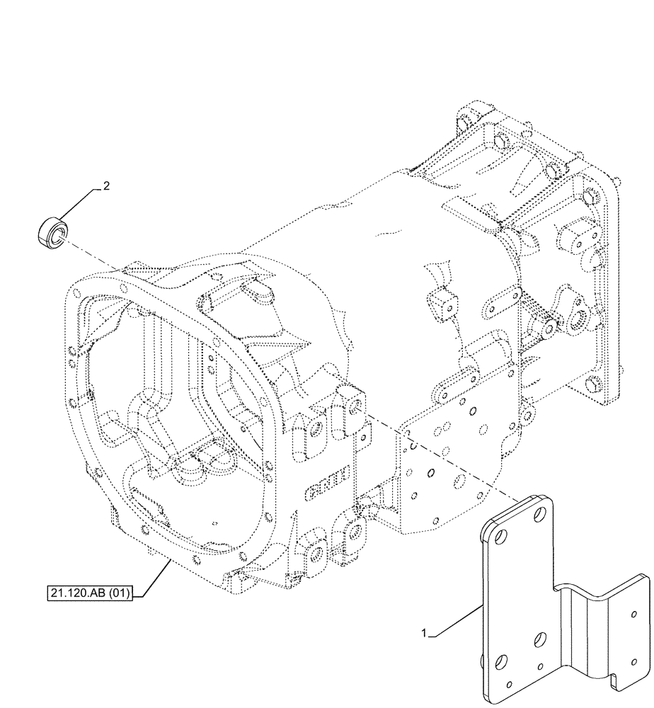 Схема запчастей Case IH FARMALL 95C - (82.100.AK[03]) - VAR - 743593 - SIDE PLATE, LESS FRONT LOADER (82) - FRONT LOADER & BUCKET