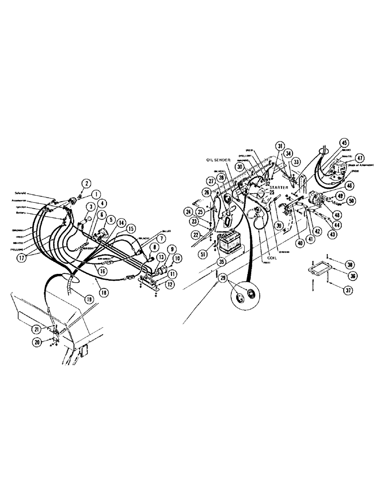 Схема запчастей Case IH 1075 - (038) - ELECTRICAL SYSTEM (55) - ELECTRICAL SYSTEMS