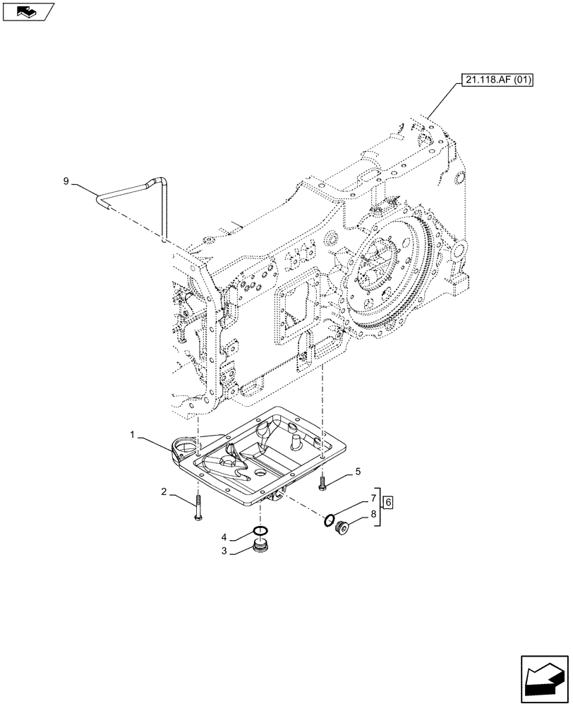 Схема запчастей Case IH MAXXUM 130 - (27.100.AR) - VAR - 390283 - REAR AXLE HOUSING COVER (27) - REAR AXLE SYSTEM