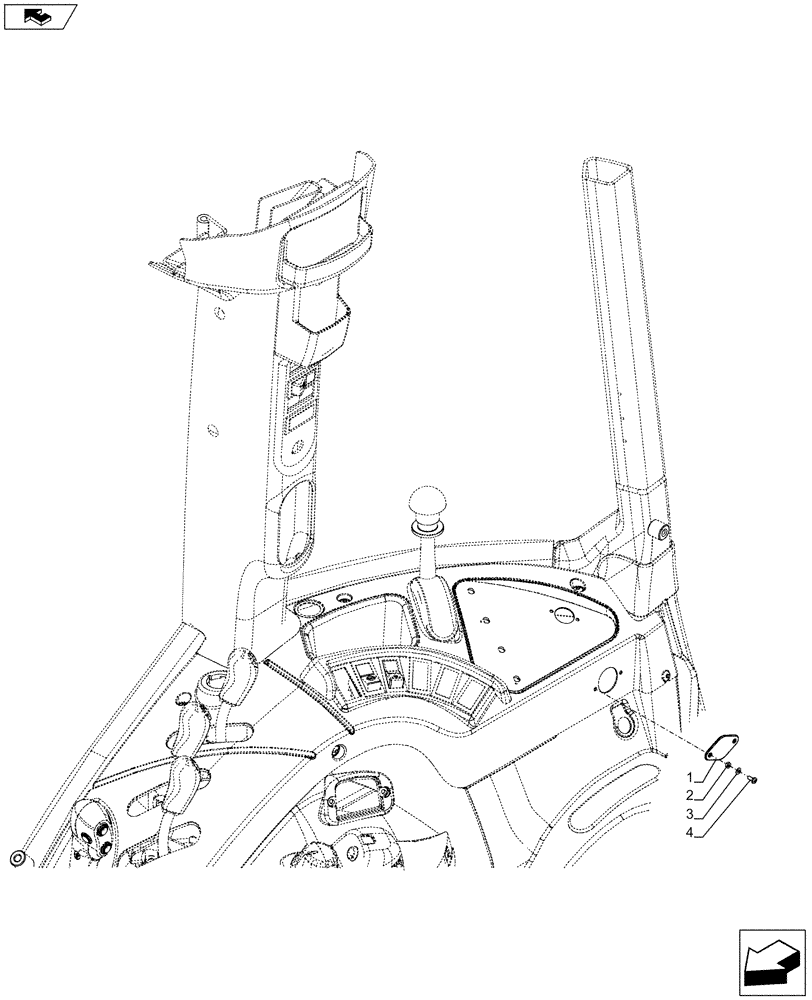 Схема запчастей Case IH FARMALL 95C - (55.510.BM[05]) - VAR - 392756 - POWER SOCKET, W/ CAB (55) - ELECTRICAL SYSTEMS