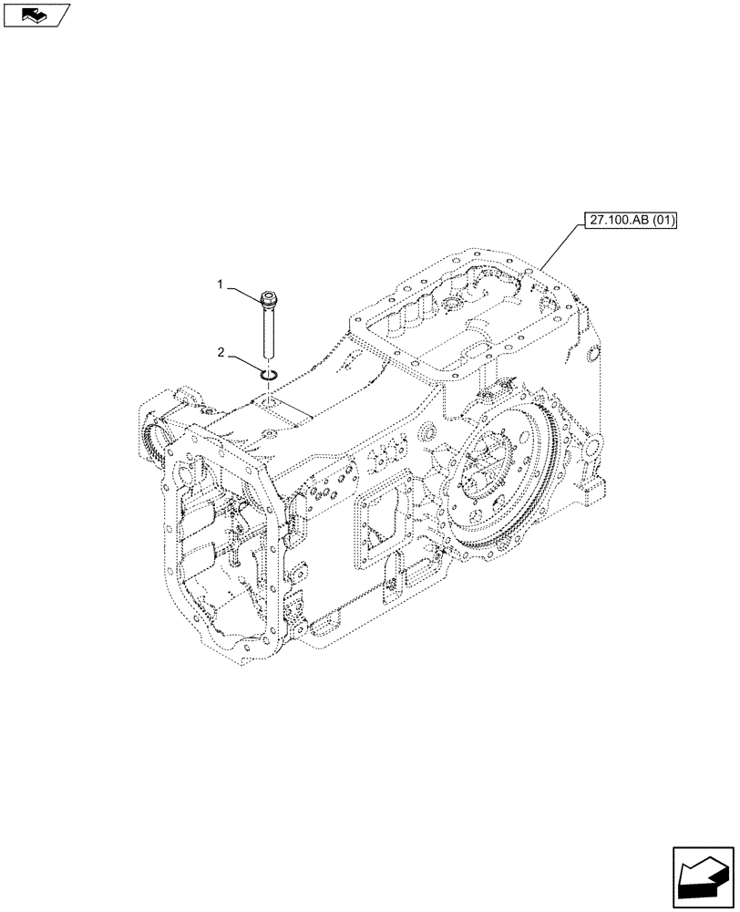 Схема запчастей Case IH MAXXUM 120 - (27.100.AI[01]) - VAR - 390283 - REAR AXLE, HOUSING, BREATHER (27) - REAR AXLE SYSTEM