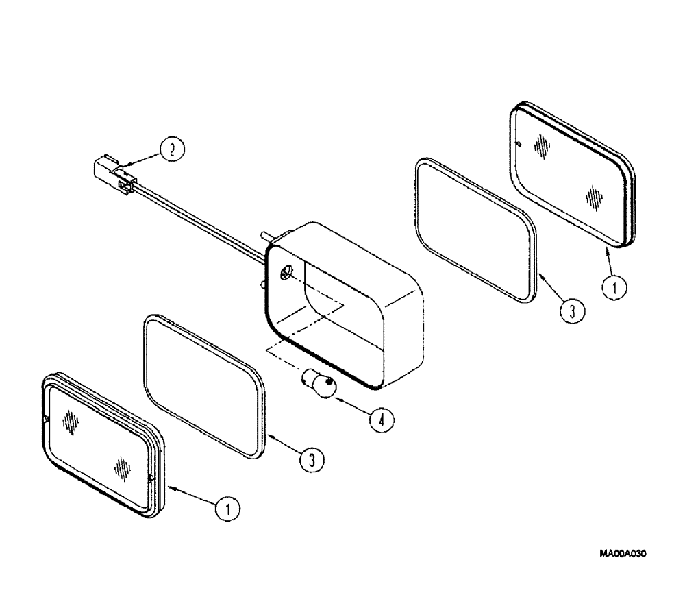 Схема запчастей Case IH STX275 - (04-18) - LAMPS SIDE MARKER WARNING (04) - ELECTRICAL SYSTEMS