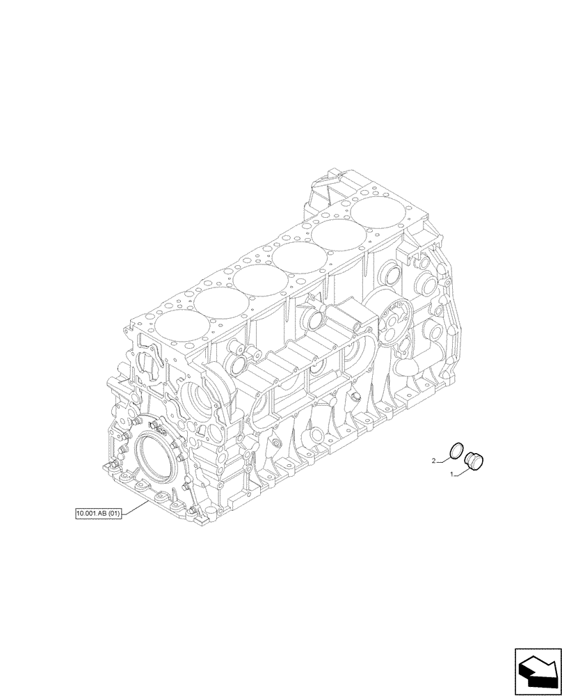 Схема запчастей Case IH F2CFA613A E001 - (10.450.AG) - COMPRESSOR WATER INLET AND OUTLET PIPE (10) - ENGINE