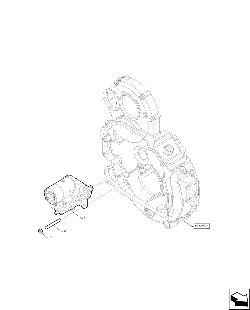 Схема запчастей Case IH F2CFA613A E001 - (55.201.AE) - STARTER MOTOR BREAKDOWN (55) - ELECTRICAL SYSTEMS