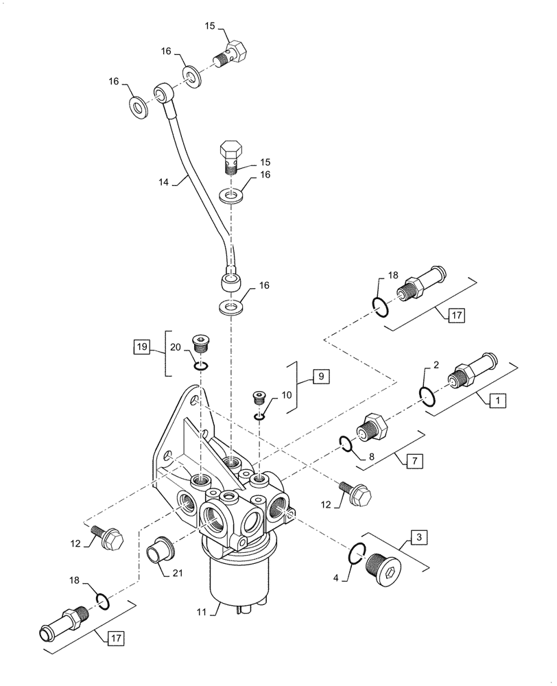 Схема запчастей Case IH STX275 - (03-05) - PUMP, FUEL TRANSFER (03) - FUEL SYSTEM