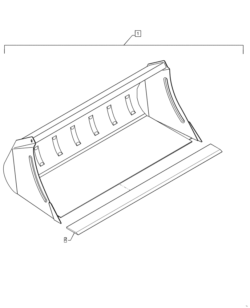 Схема запчастей Case IH L735 - (82.300.260) - VAR - 717436006 - BUCKET, 85", HEAVY DUTY GRADING (82) - FRONT LOADER & BUCKET