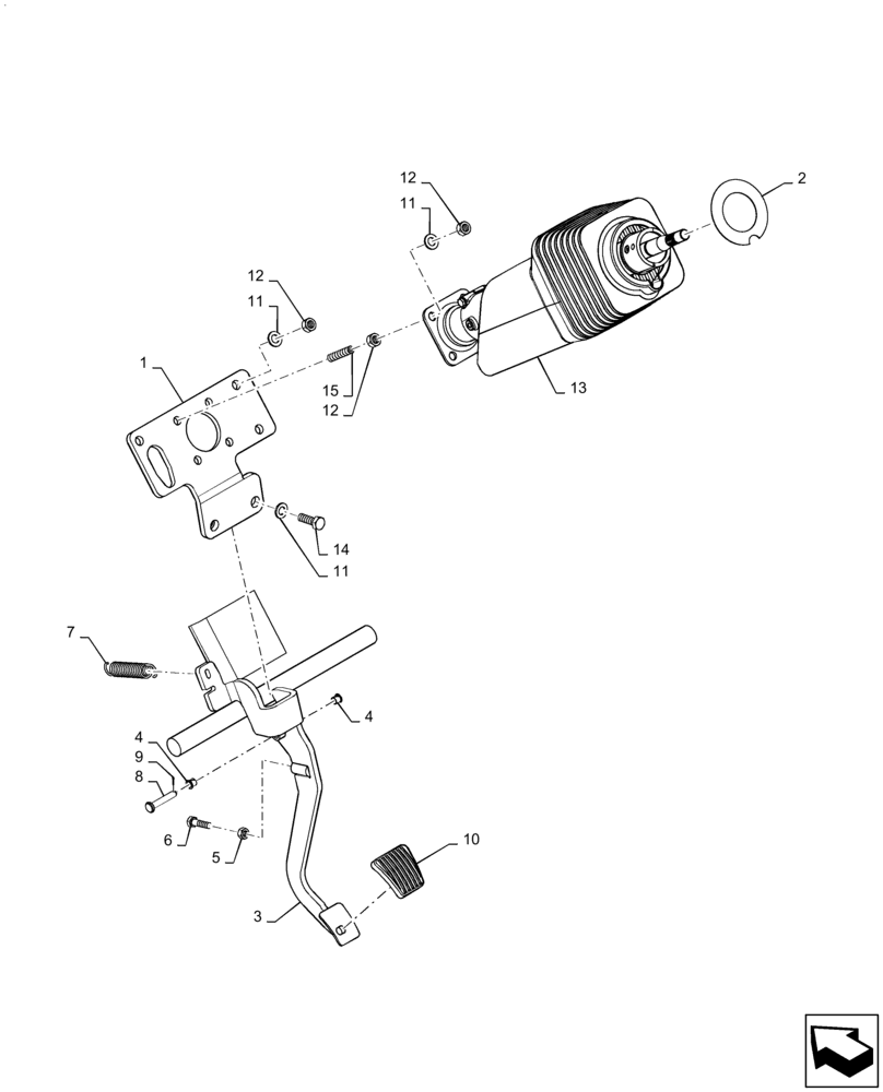 Схема запчастей Case IH QUADTRAC 580 - (41.101.AB[01]) - STEERING COLUMN, BSN ZEF303000 (41) - STEERING