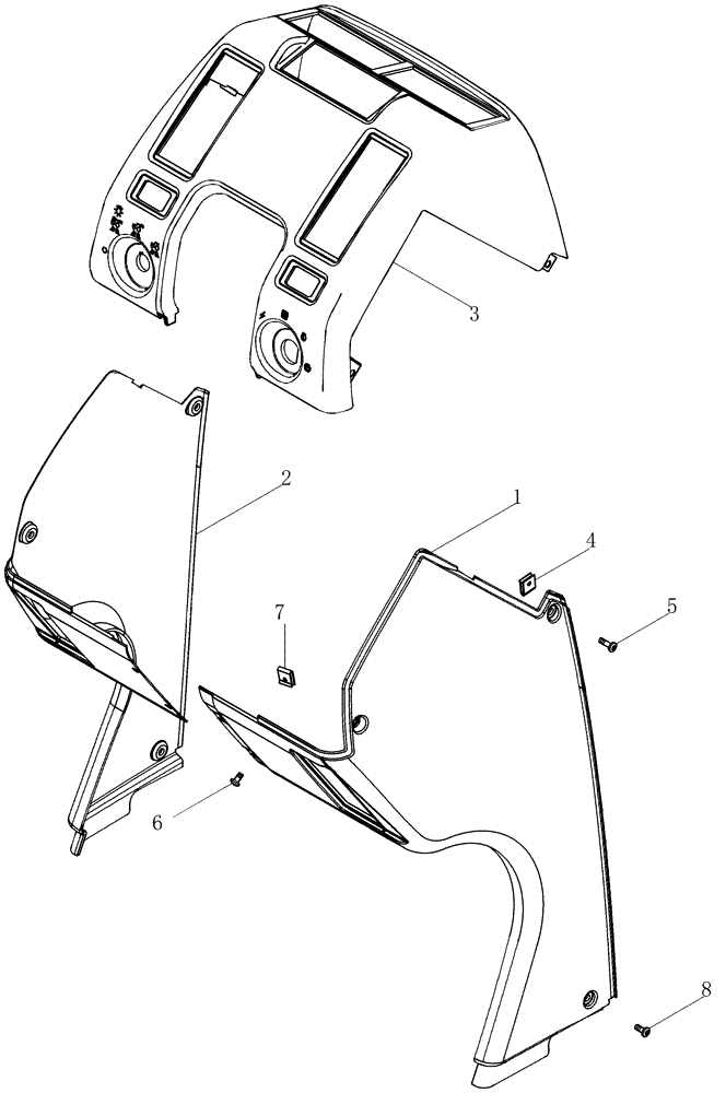 Схема запчастей Case IH MAGNUM 215 - (09-27) - CAB - INSTRUMENT PANEL (09) - CHASSIS/ATTACHMENTS