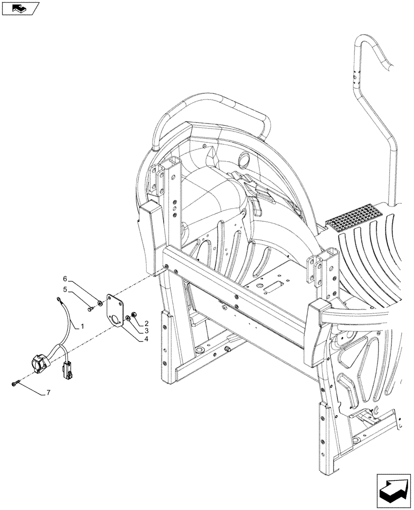 Схема запчастей Case IH FARMALL 105C - (55.510.BM[08]) - VAR - 391756, 333756 - POWER SOCKET, W/O CAB, NA (55) - ELECTRICAL SYSTEMS