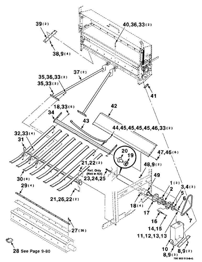 Схема запчастей Case IH 8465T - (9-50) - MESH WRAP KIT, SHIELDS AND SLIDE ASSEMBLIES, SERIAL NUMBER CFH0073272 AND LATER Decals & Attachments