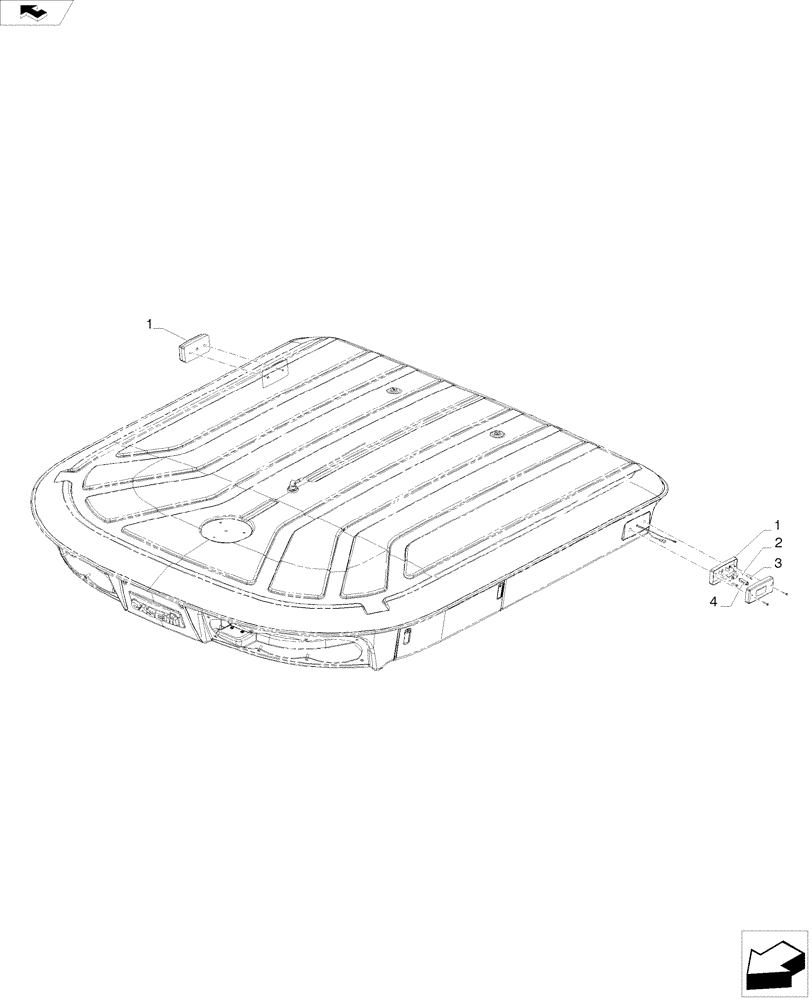 Схема запчастей Case IH A8800 - (55.404.BS[02]) - LIGHT (55) - ELECTRICAL SYSTEMS