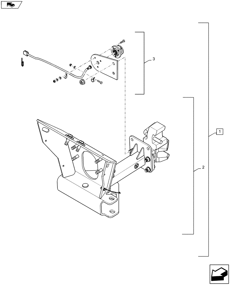 Схема запчастей Case IH AFX8010 - (88.088.03) - DIAKIT, AUTO ROTATE HITCH FI (88) - ACCESSORIES