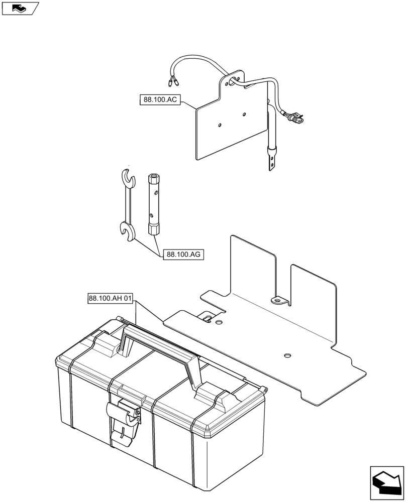 Схема запчастей Case IH MAXXUM 125 - (00.000.88) - PICTORIAL INDEX - ACCESSORIES (00) - GENERAL & PICTORIAL INDEX