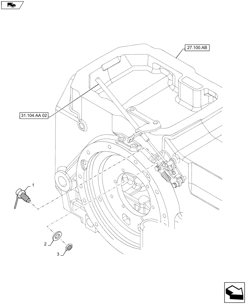 Схема запчастей Case IH MAXXUM 110 - (55.048.AL) - VAR - 332802, 743679 - TRANSMISSION SYNCHRONIZED PTO SAFETY SWITCH (55) - ELECTRICAL SYSTEMS