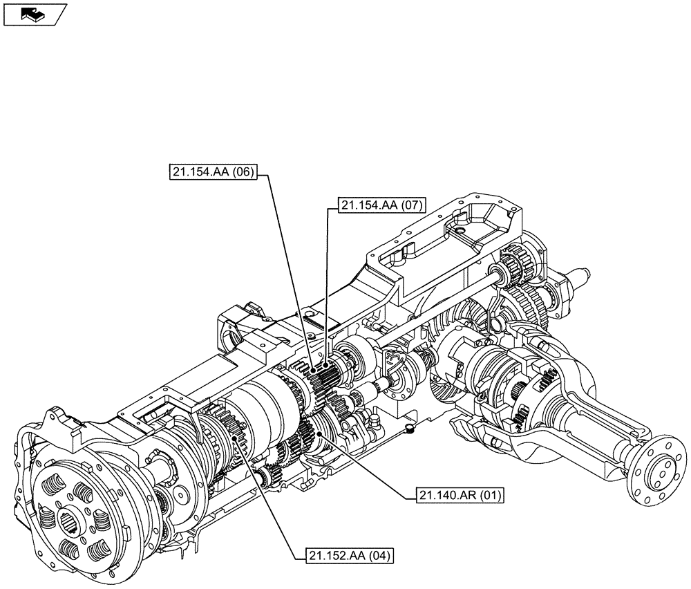 Схема запчастей Case IH MAXXUM 110 - (21.000.00[01]) - SECTION INDEX - TRANSMISSION (21) - TRANSMISSION