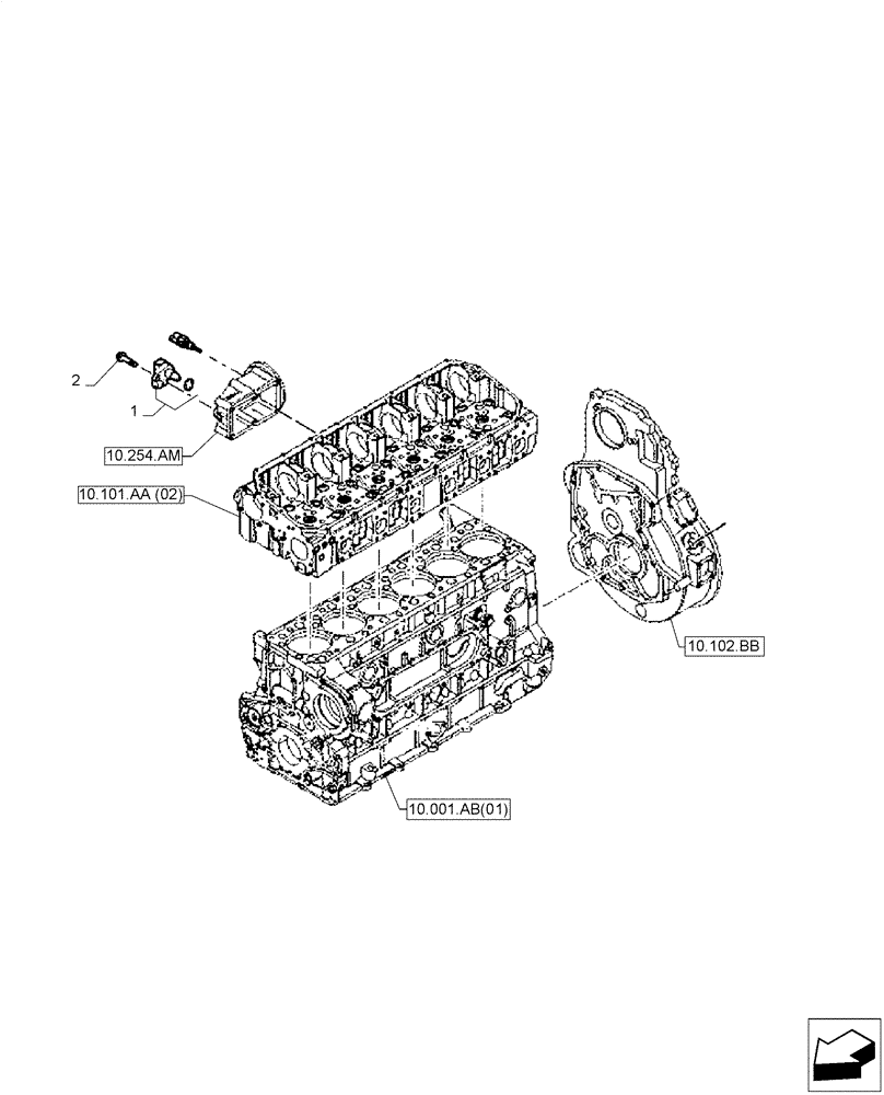 Схема запчастей Case IH F2CFA613A E001 - (55.014.AD) - SENSOR (55) - ELECTRICAL SYSTEMS