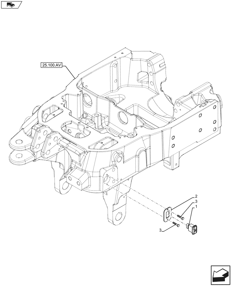 Схема запчастей Case IH MAXXUM 120 - (55.523.AQ[02]) - VAR - 331926, 332355, 332926, 758474, 758475, 758544 - FRONT HITCH EXTERNAL CONTROL (55) - ELECTRICAL SYSTEMS