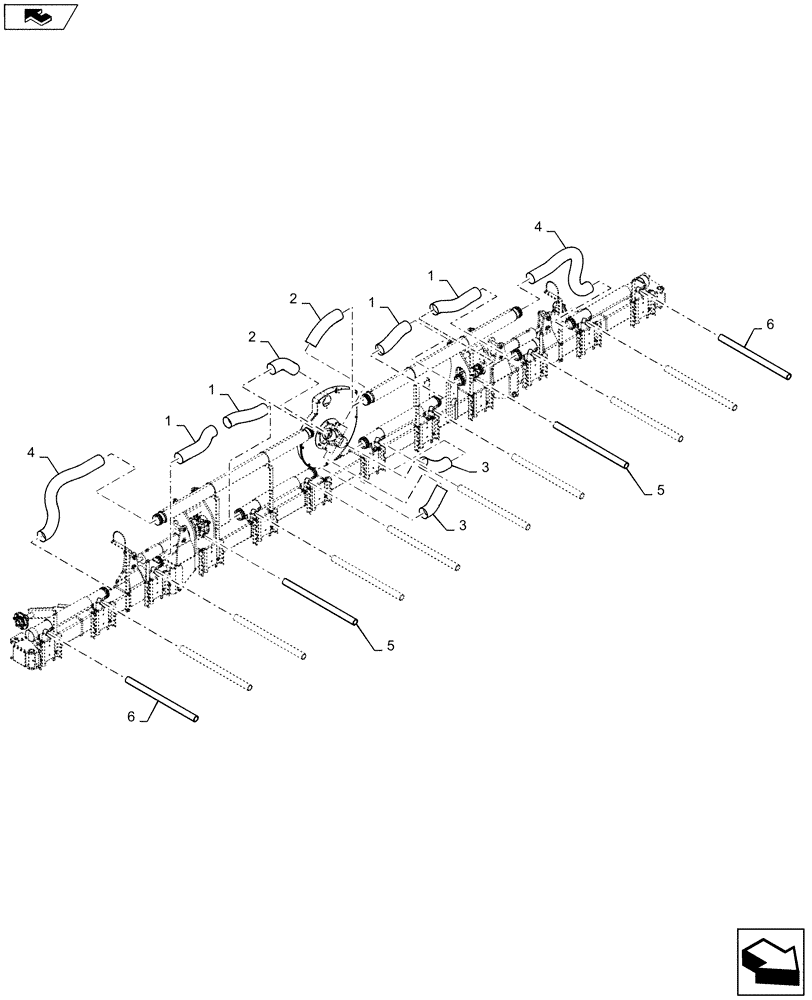 Схема запчастей Case IH 1245 - (79.103.AA[08]) - VACUUM HOSES FOR 12/30 (79) - PLANTING