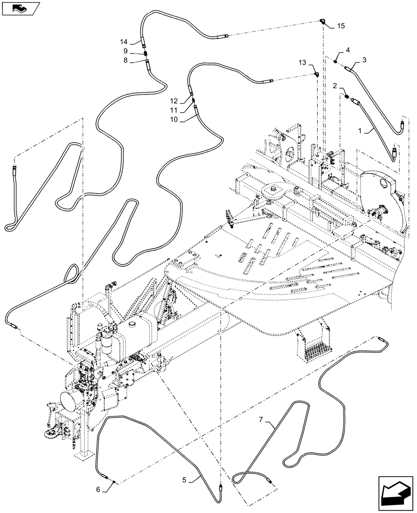 Схема запчастей Case IH 1245 - (35.200.AA[22]) - 22 GPM PTO/DIRECT DRIVE HYDRAULIC DISTRIBUTION WITHOUT BULK FILL FOR 12/30 (35) - HYDRAULIC SYSTEMS