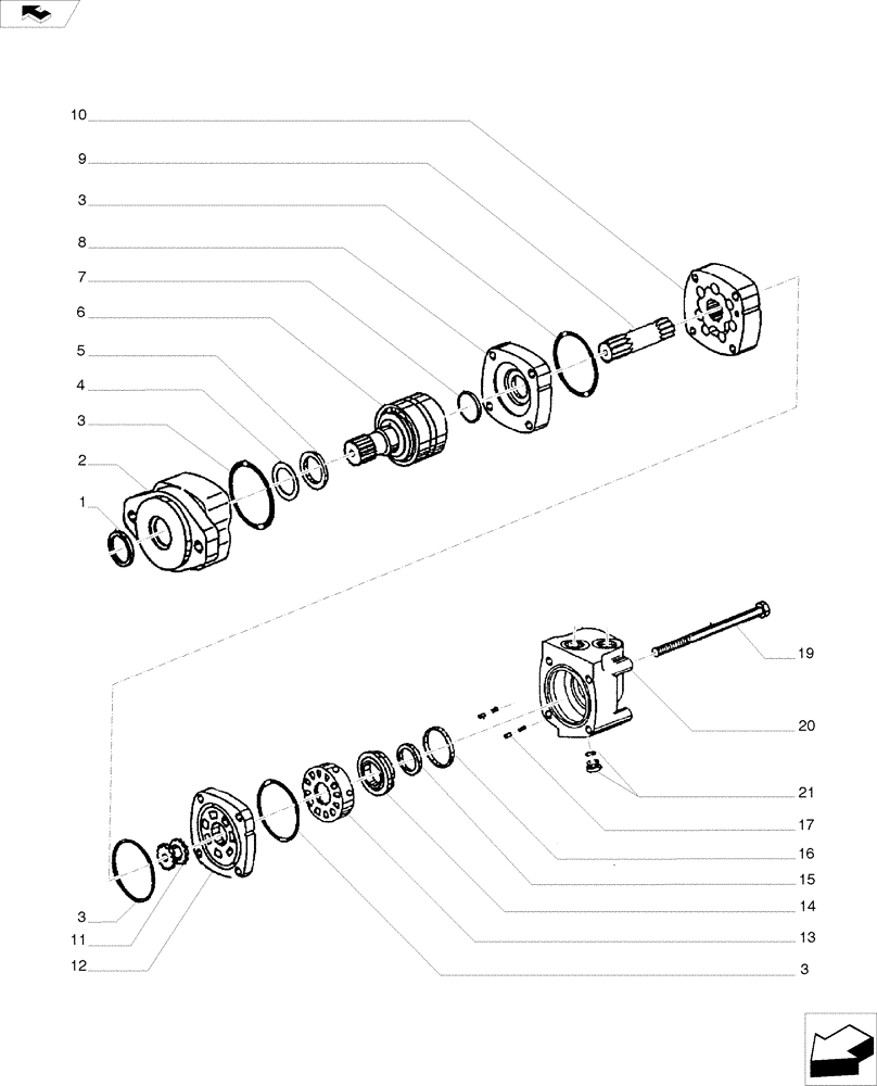 Схема запчастей Case IH A8800 - (35.000.AB[02]) - HYDRAULIC MOTOR (2000 CHAR-LYNN: 18.7 CU.IN.) (35) - HYDRAULIC SYSTEMS