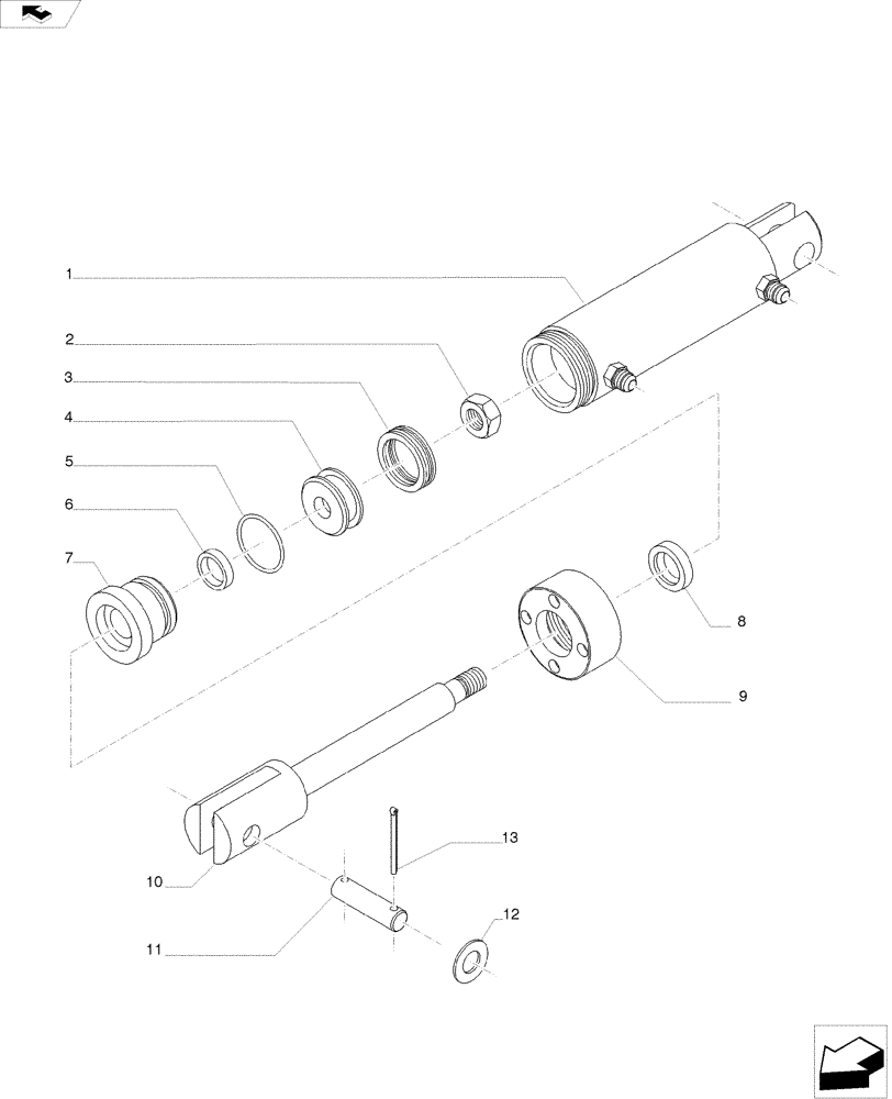 Схема запчастей Case IH A8800 - (74.200.AE) - HYDRAULIC CYLINDER (EXTRACTOR BIN FLAP) (74) - CLEANING