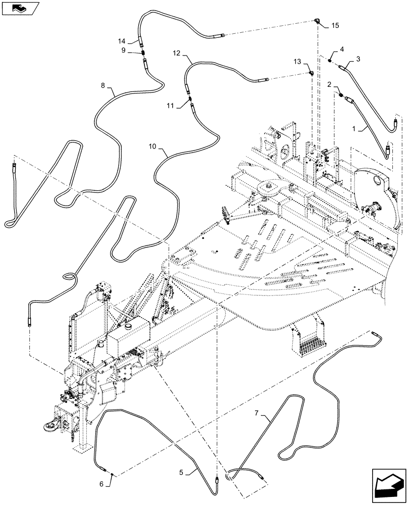 Схема запчастей Case IH 1245 - (35.200.AA[20]) - 22 GPM PTO HYDRAULIC DISTRIBUTION WITHOUT BULK FILL FOR 12/30 (35) - HYDRAULIC SYSTEMS