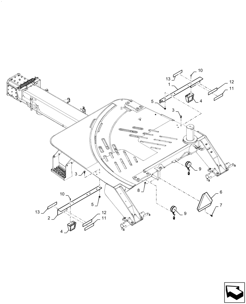 Схема запчастей Case IH 1245 - (55.404.BM[01]) - LIGHTING (55) - ELECTRICAL SYSTEMS