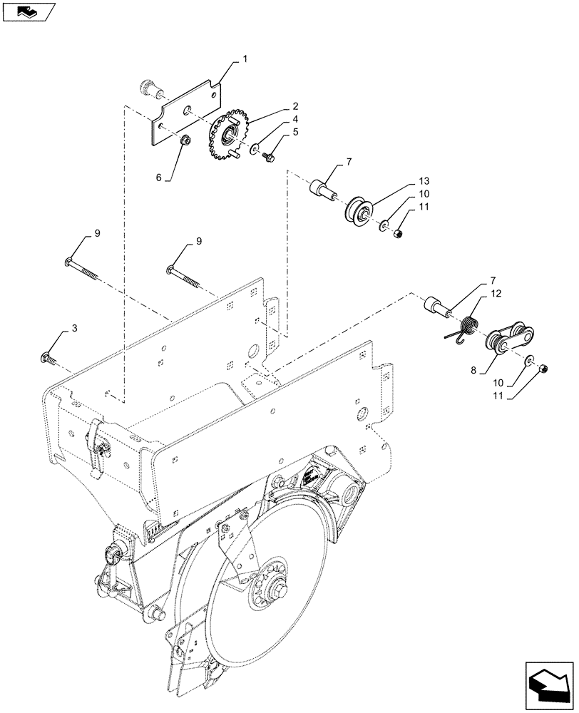 Схема запчастей Case IH 1215 - (61.901.AB[02]) - METER DRIVE SYSTEM (61) - METERING SYSTEM