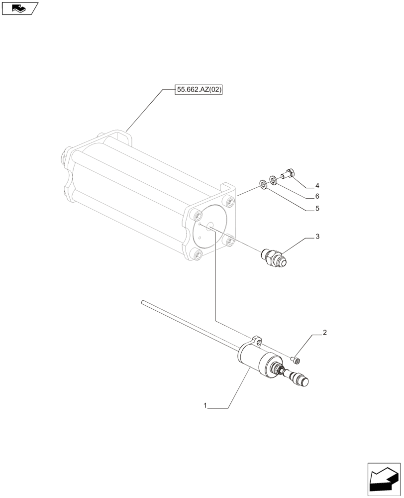 Схема запчастей Case IH A8800 - (55.662.AZ[01]) - AUTO TRACKER MOUNTING (55) - ELECTRICAL SYSTEMS