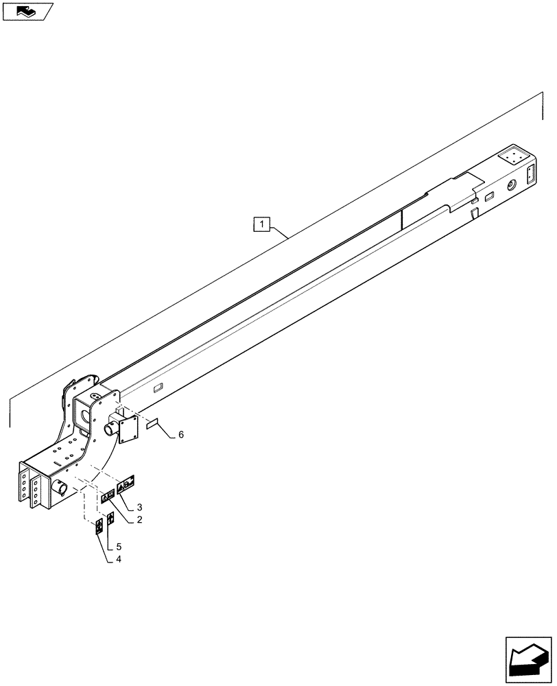 Схема запчастей Case IH 1245 - (39.110.AM[09]) - 40 FOOT HITCH FOR 12/30 (39) - FRAMES AND BALLASTING