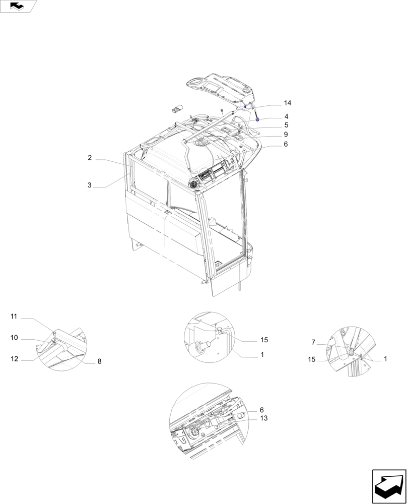 Схема запчастей Case IH A8800 - (50.100.AP[02]) - AIR CONDITIONER (50) - CAB CLIMATE CONTROL