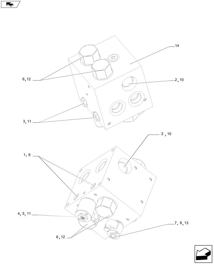 Схема запчастей Case IH A8800 - (35.310.AF[05]) - HYDRAULIC VALVE (35) - HYDRAULIC SYSTEMS