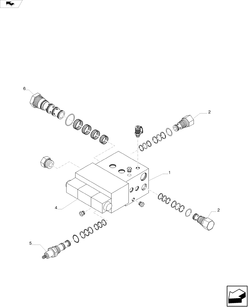 Схема запчастей Case IH A8800 - (35.310.AS[01]) - SOLENOID VALVE (TOPPER) (35) - HYDRAULIC SYSTEMS