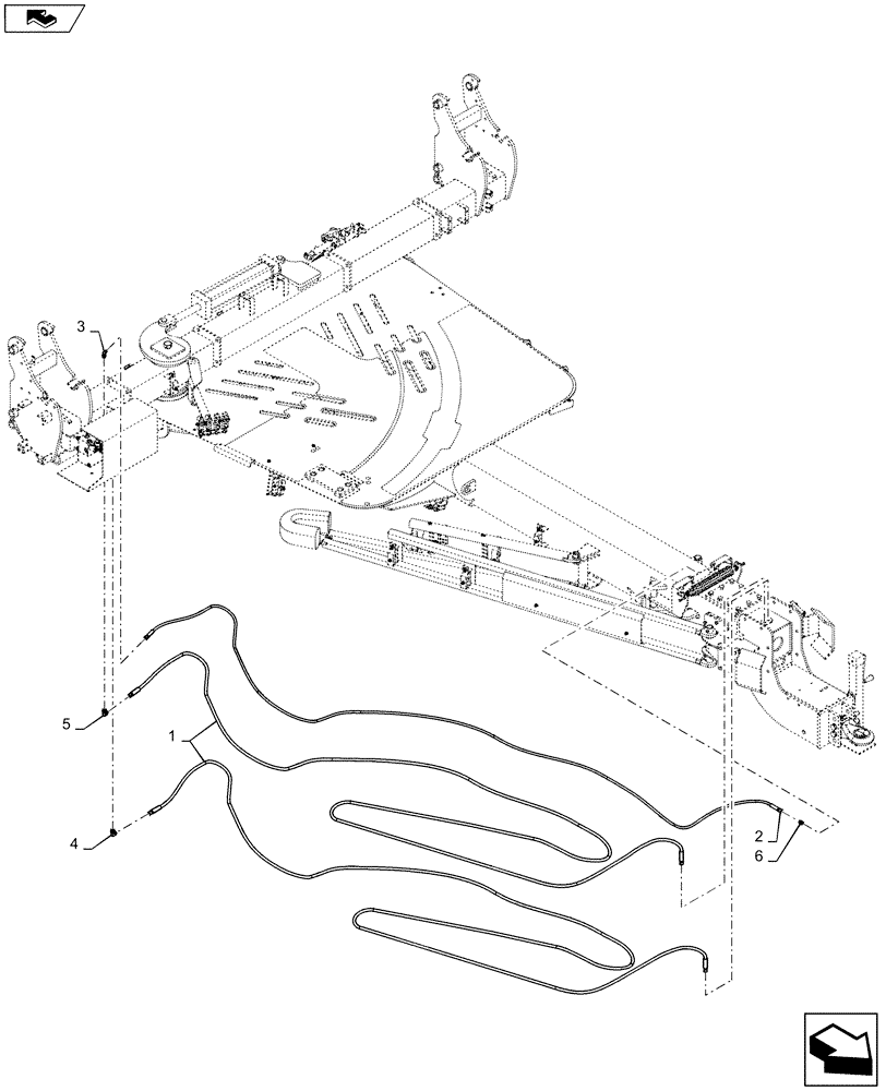 Схема запчастей Case IH 1245 - (35.160.AA[01]) - HYDRAULIC HITCH FOR 24/20, 30" SPLIT ROW 16/31, 16/30 (35) - HYDRAULIC SYSTEMS